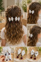 Girl's Cherry Dangle Butterfly Hair Clip 2 Pieces - 7