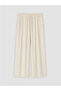 Beige Plus Size Women's Pants with Elastic Waist - 3