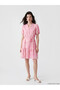 Original Dress with a Cut-Out Neckline and a Belt at the Waist