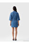 Two Mt Shop Quality Belted Mini Jean Dress - 4