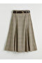 Two Mt Shop Quality Patterned Skirt with Belt at the Waist - 5