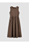 Nevavm Oval Collar Girl's Poplin Dress with a Difference - 3