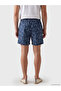 Trendlucky Men's Knee Length Patterned Swim Shorts with Difference in Length - 2