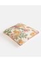 Ivory And Pink Floral Embroidered Cushion 45x45cm - 3
