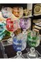 Bohemia Crystal Double Color Double Pattern 6 Person Cut-Out Coffee Soft Drink Water Glass 150 ml - 8