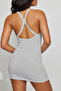 Gray Halter Neck Mini Dress with Back Detail Sh363 - 5