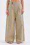 Women's Pleated Front Belt with Metal Buckle Detailed Design Trousers - 2