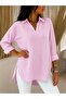 Women's three-quarter sleeve collared casual shirt - 2