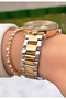 Yellow Silver Color - Women's Wristwatch - with Bracelet Gift - 010Dkl00-462 - 2
