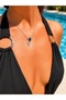 Steel Chain Sea Slipper Evil Eye Bead Necklace