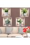 Creative 3D Plant Wall Stickers,DIY Peel and Stick Removable Adhesive Decals for Home and Bedroom Decoration,Pack of 4 - 7