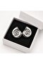 Spiral Silver Color Steel Earrings - 4