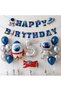 Party Mini Space-Themed Birthday Balloon Set – Astronaut, Rocket, and 5-Year-Old Number Foil Balloon.