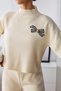 Women's Butterfly Stone Embroidered Comfortable Set - 4
