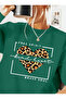 Women's long sleeve crew neck patterned viscose two-thread blouse - 2