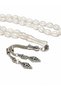 Phosphorescent Powder Amber Barley Cut Prayer Beads White Color Metal Tassels Special Design Gift Prayer Beads - 4