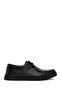 Men's Black Lace-Up Leather Casual Shoes Wm610002Df