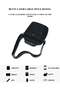 Premium 10.5" Waterproof Unisex Messenger Shoulder Bag for Travel - Black (SBP43052) - 3