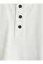 White Henley Collar Men's T-Shirt - 6