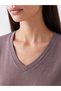 Plum V-Neck Soft Touch Women's T-Shirt - 3