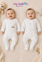 Car Patterned 2-Piece Ribbed Cotton Baby Romper Set - 2