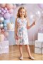 Girl's Sequin Design Dress with Bag - 5