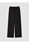 Xside Black Elastic Waist Muslin Women's Trousers - 5
