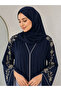 Beautiful navy blue hand embroidery Abaya&Hijab - 2