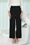 Black Wide Leg Pants with Elastic Waist