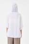 Women's White Italian 100% Linen Mesh Hooded Zippered Linen Jacket Size 38 - 44 - 5