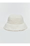 Create Your Style with Ecru Plush Women's Bucket Hat from Uzg Store
