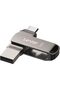 فلاش درايف USB 3.1 بسعة 64 جيجابايت، USB-A و USB-C، سرعة قراءة تصل إلى 130 ميجابايت/ثانية، ذاكرة USB-C دوارة