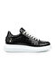 Zrk-X047 Premium High Quality Thick Sole Black White Crocodile Casual Men's Sneaker - 3