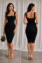 Women's Thick Strap Gathered Sandy Dress
