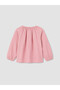 Peak New Season Pink Crew Neck Gathered Girls' Shirt - 3