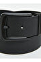 Özmarka New Season Black Leather Look Men's Belt - 2