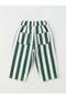Unisex Green and White Striped Balloon Pants – Comfortable Fit Children's Pants with Elastic Waist - 3