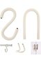 bendable hooks - flexible S-shaped hooks - for garages - wardrobes - kitchens - & plants - reusable twisted cable tie rods - 6-Pack