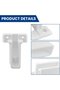 4 Pieces White Plastic Wire Shelf End Brackets – Wall-Mounted for Wardrobe Shelves, incl. Mounting Parts - 5