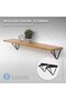 2pc 160mm Black Metal Triangular Floating Shelf Wall Brackets, Prism Hairpin Wall Shelf Mount - 4