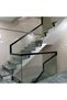 glass railing clamps - SS glass fence support frames - For swimming pools - For glass handrails - balconies - & stair railings (1 piece - black) - 4