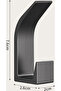 Five wall hooks, no drilling required, self-adhesive, non-slip, waterproof, suitable for bathroom, clothing, and towels. - 5