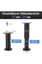 Adjustable stainless steel furniture legs – height adjustable from 12 to 18 cm – set of 4 with 16 screws – suitable for uneven surfaces. - 3