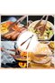 Wooden Kitchen Clips - 2-Pack - 30cm - Hangable - Heat Resistant - For Cooking, Grilling, & Food Serving - Olive Wood & Black Walnut Wood - 4