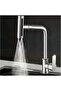 Pull-out kitchen faucet, 360° rotating kitchen mixer faucet with pull-out spray head, 4 water speed settings, hot and cold water (silver). - 5