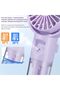 Portable electric handheld fan with water spray function, mini USB rechargeable, 4 wind speeds, battery powered, compact and portable, for... - 4