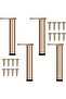 Four adjustable gold-plated metal furniture legs, suitable for modern sofas, coffee tables, TV cabinets, and bathroom vanities; height adjustable.