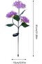 Solar Simulated Hydrangea Flower Light LED Solar Light Ground Socket Light-Controlled Automatic Switch Courtyard Lawn Purple - 2
