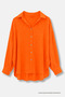 Orange Oversize Shirt and Wide Leg Pants Set - 5