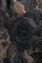 Luxury Charcoal Black Floral Embroidered Open Abaya with Beaded Rose Detailing - 2
